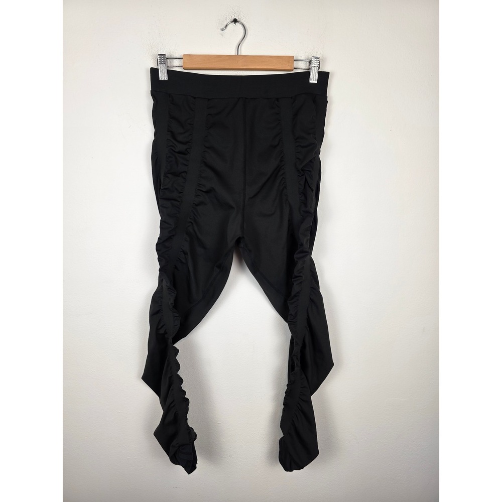 Skinnify Black Ruched Compression High Waisted Leggings Women XXXL Activewear